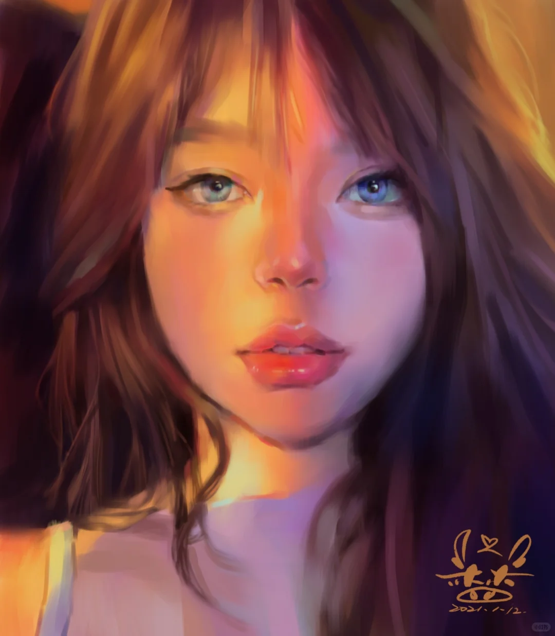 厚涂，颜色对比