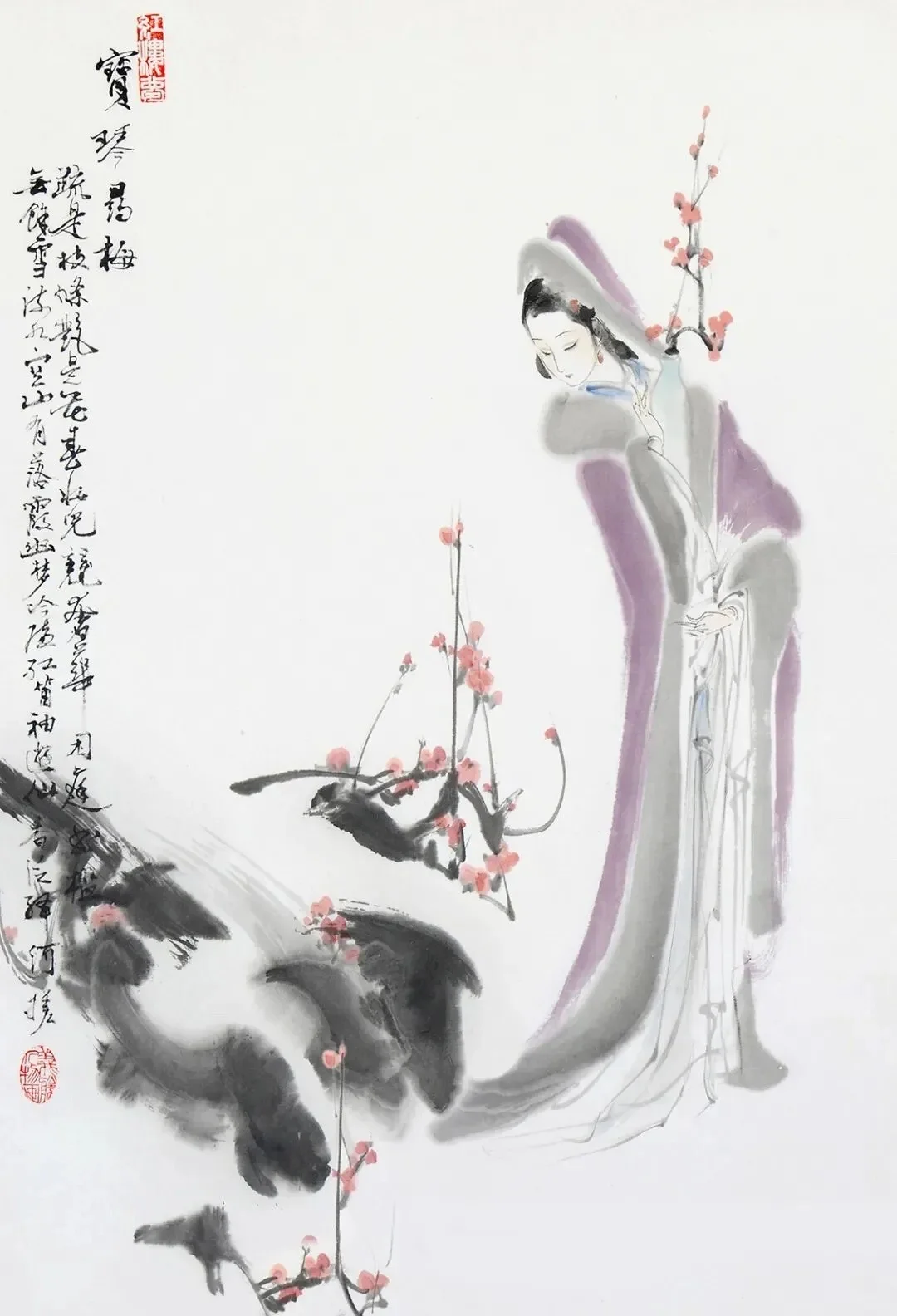 曼妙身段！不点睛的仕女图，何以如此销魂？