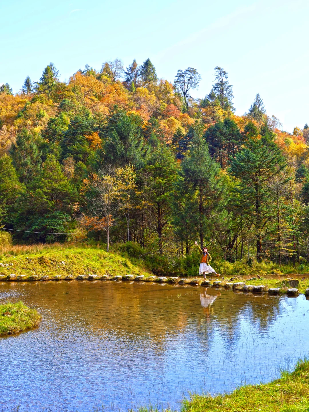 喇叭河秋景正当时🍁交换一张你拍的秋!
