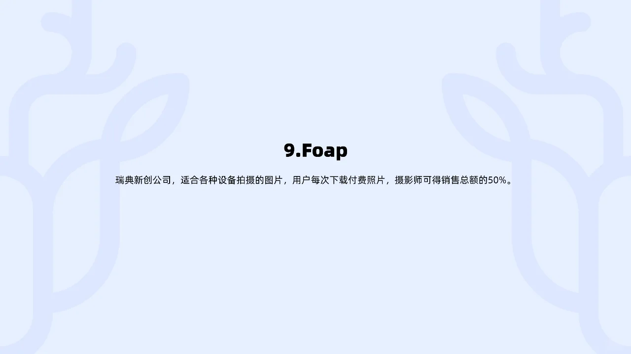 11个摄影赚钱平台