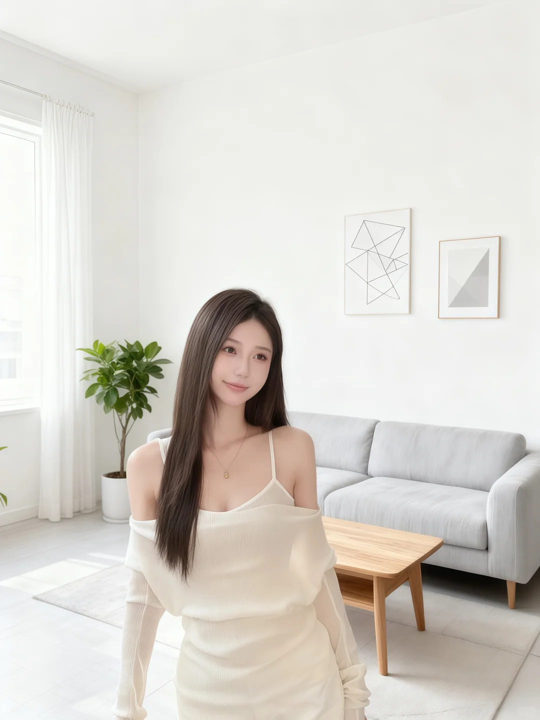 🤍奶杏露肩装｜纯欲氛围感狠狠拿捏✨