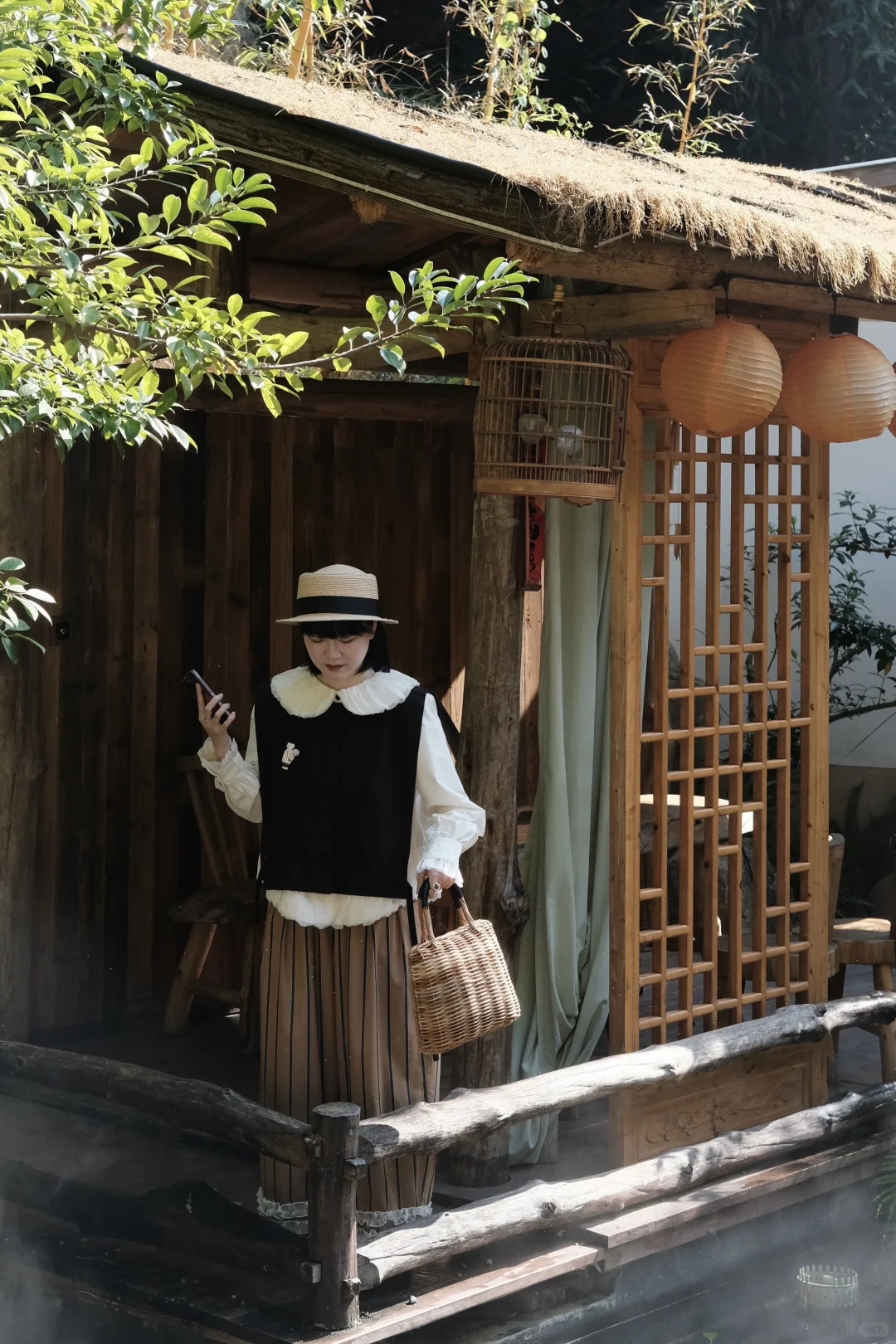 155日系小个子｜🍁秋日棕色系氛围感穿搭～