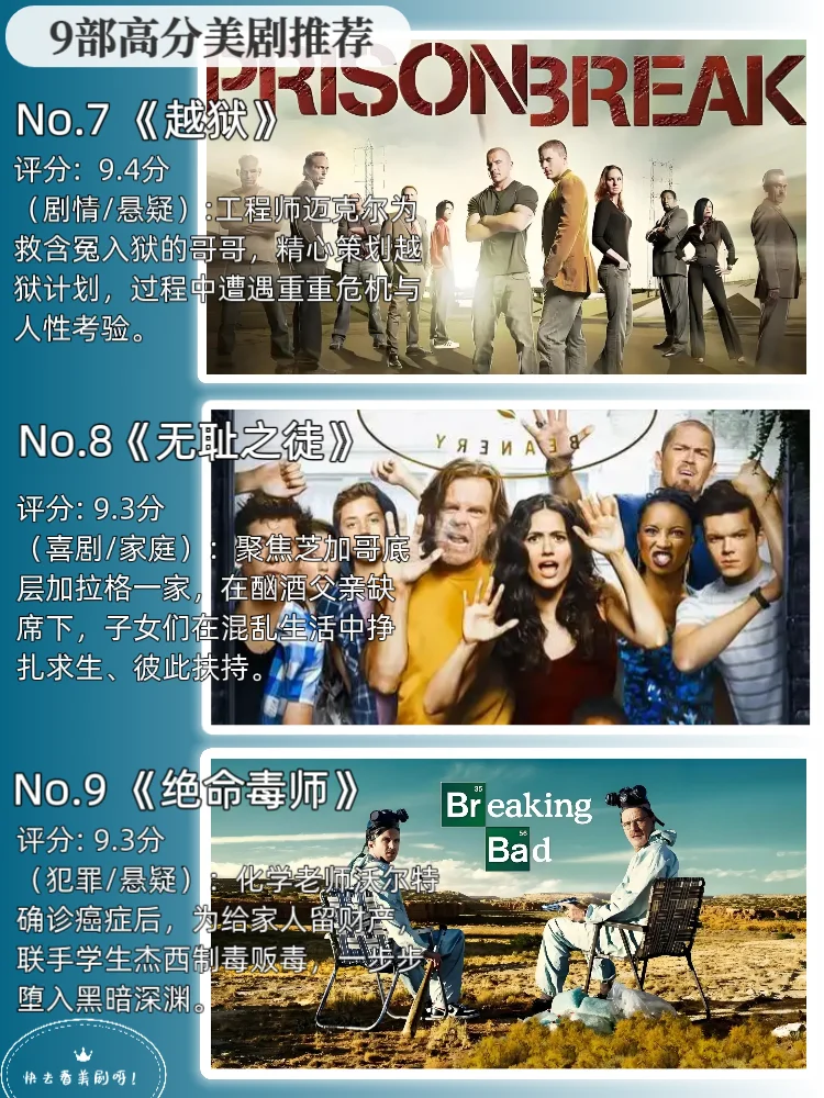 这9部高分美剧直接封神！拿走慢慢看吧！