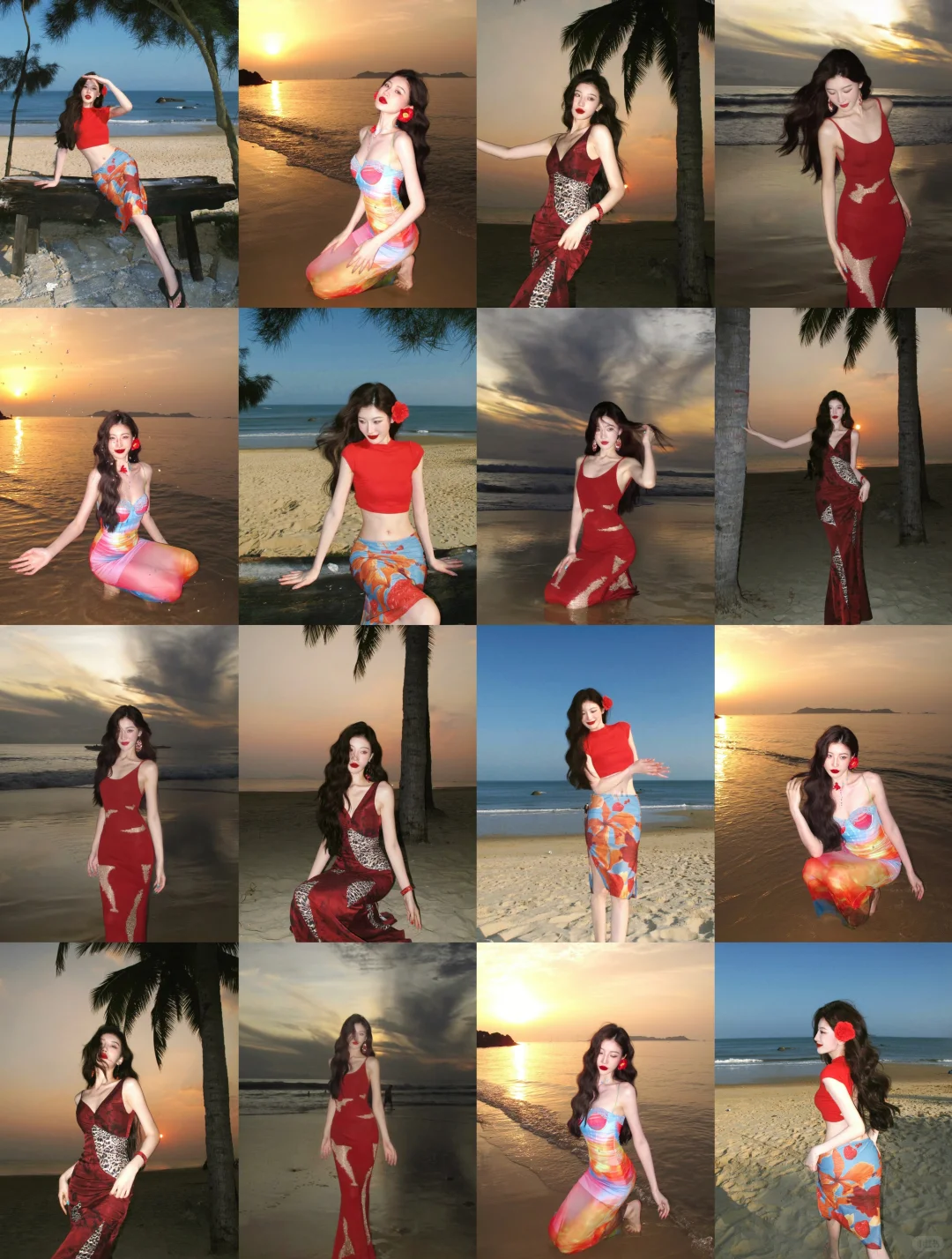 三亚约拍💃 海边出片王炸动作合集🔥