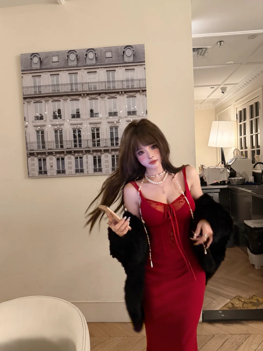 红裙真的是风情万种啊🥀