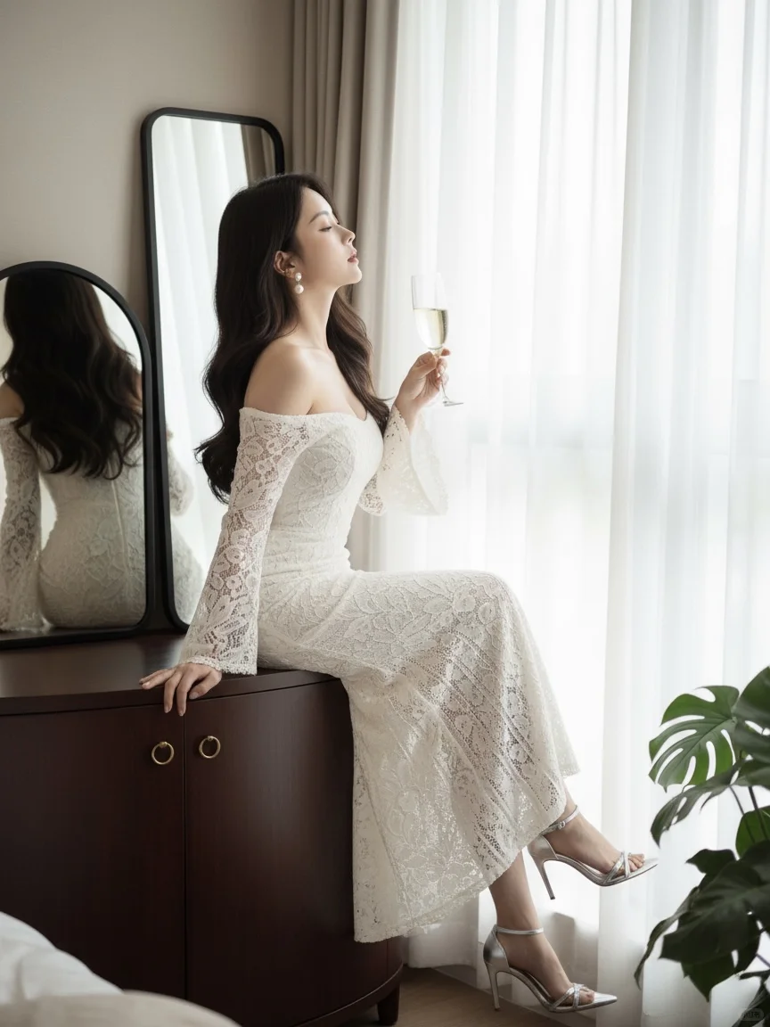 Nano Banana生成蕾丝系美女写真（附提示词）