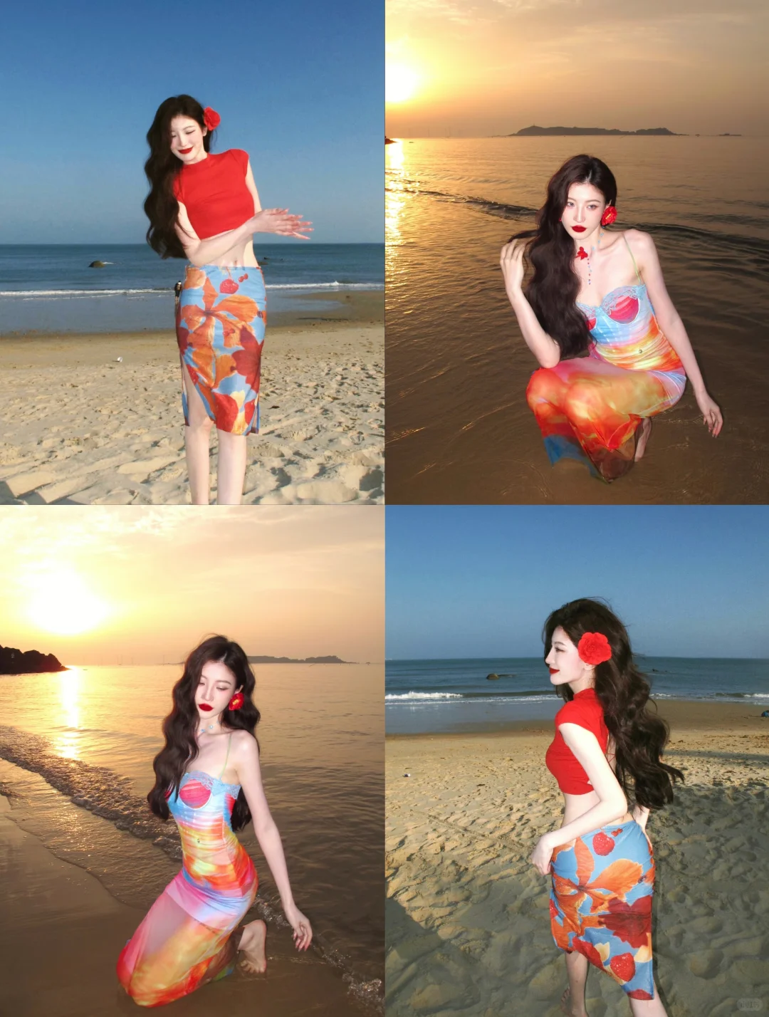 三亚约拍💃 海边出片王炸动作合集🔥