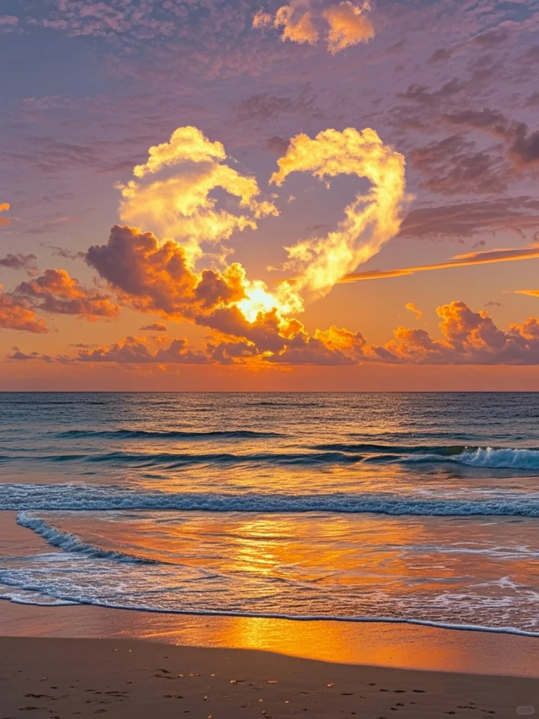 造出的爱心形状的云朵🌅