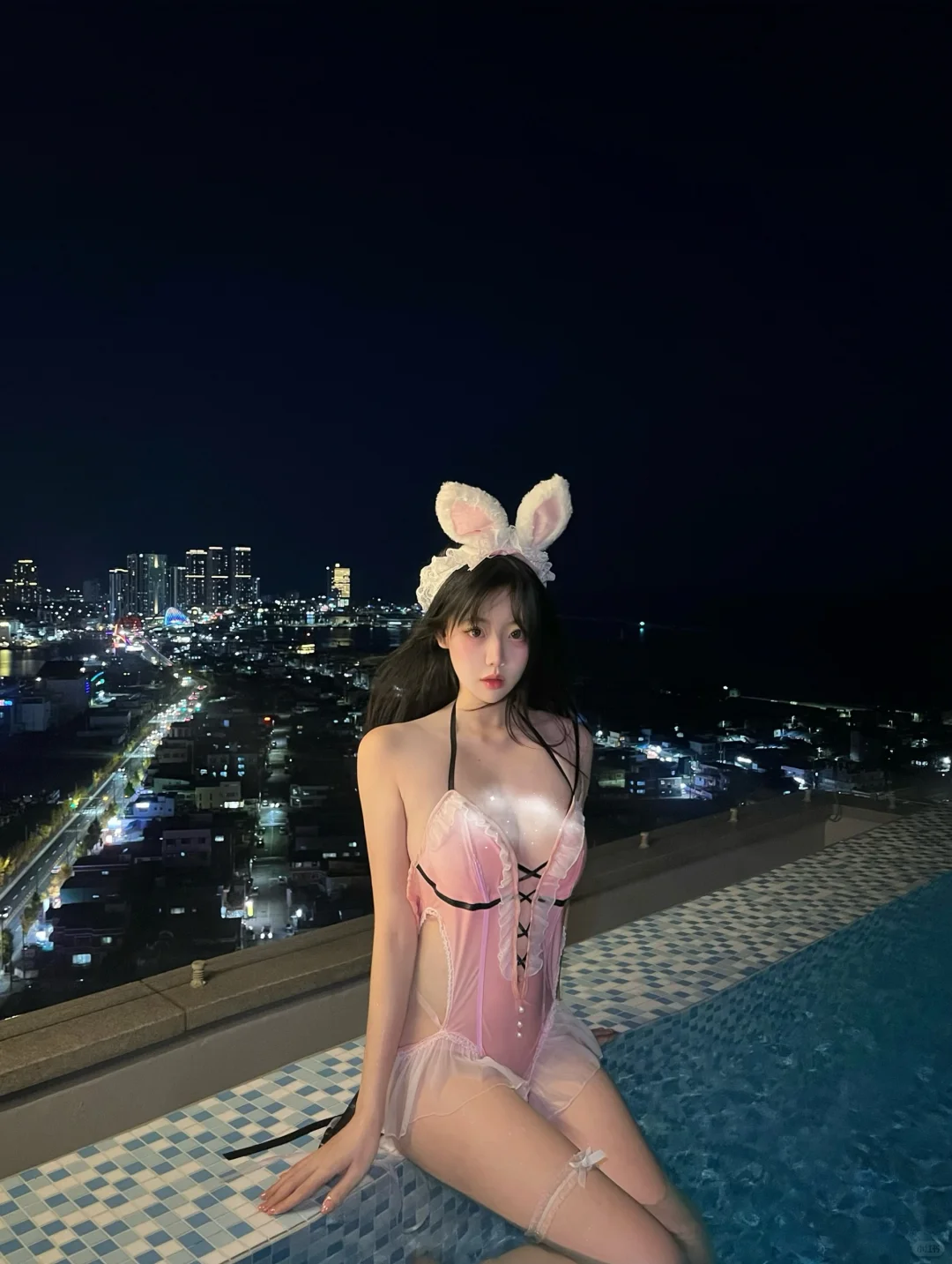 🇰🇷束草碎片｜悦榕庄夜景泳池˶ ᗜ  ᴗ  ᗜ ˶