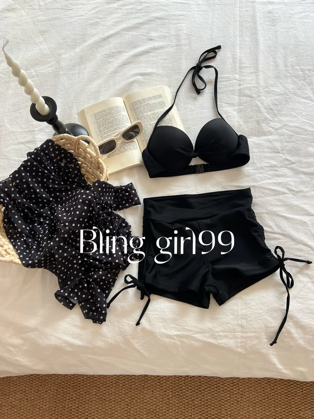 梦露复古波点bikini🖤显瘦小心机保守又遮肉