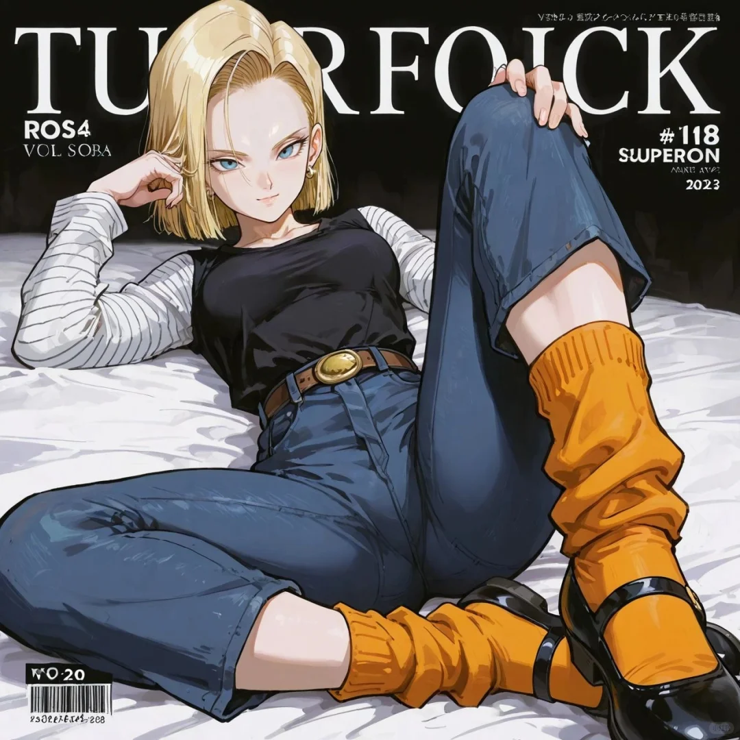 龙珠，龙珠：18号登时尚杂志封面！牛仔黑丝