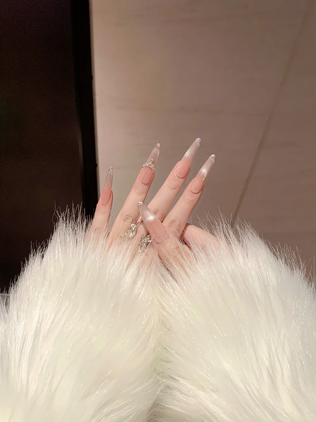 裸色猫眼搭配碎钻秋冬纯欲感炸裂！！💎🧊✨