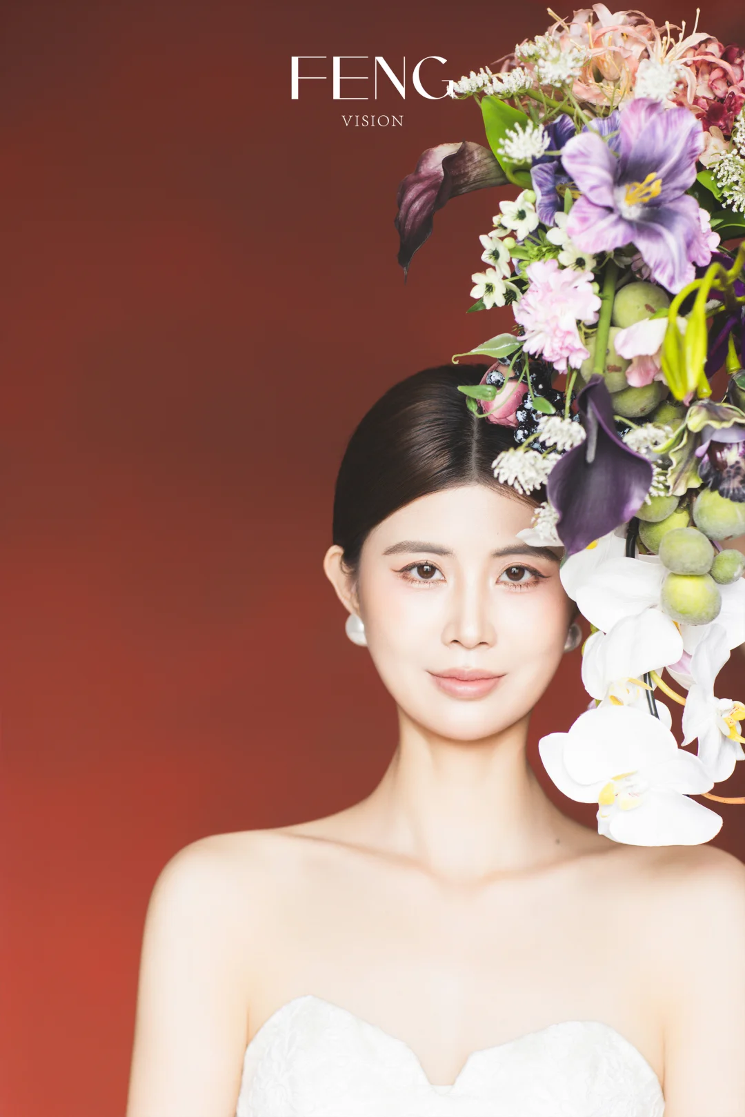 FENGVISION客片｜暗红光影💐美背与花