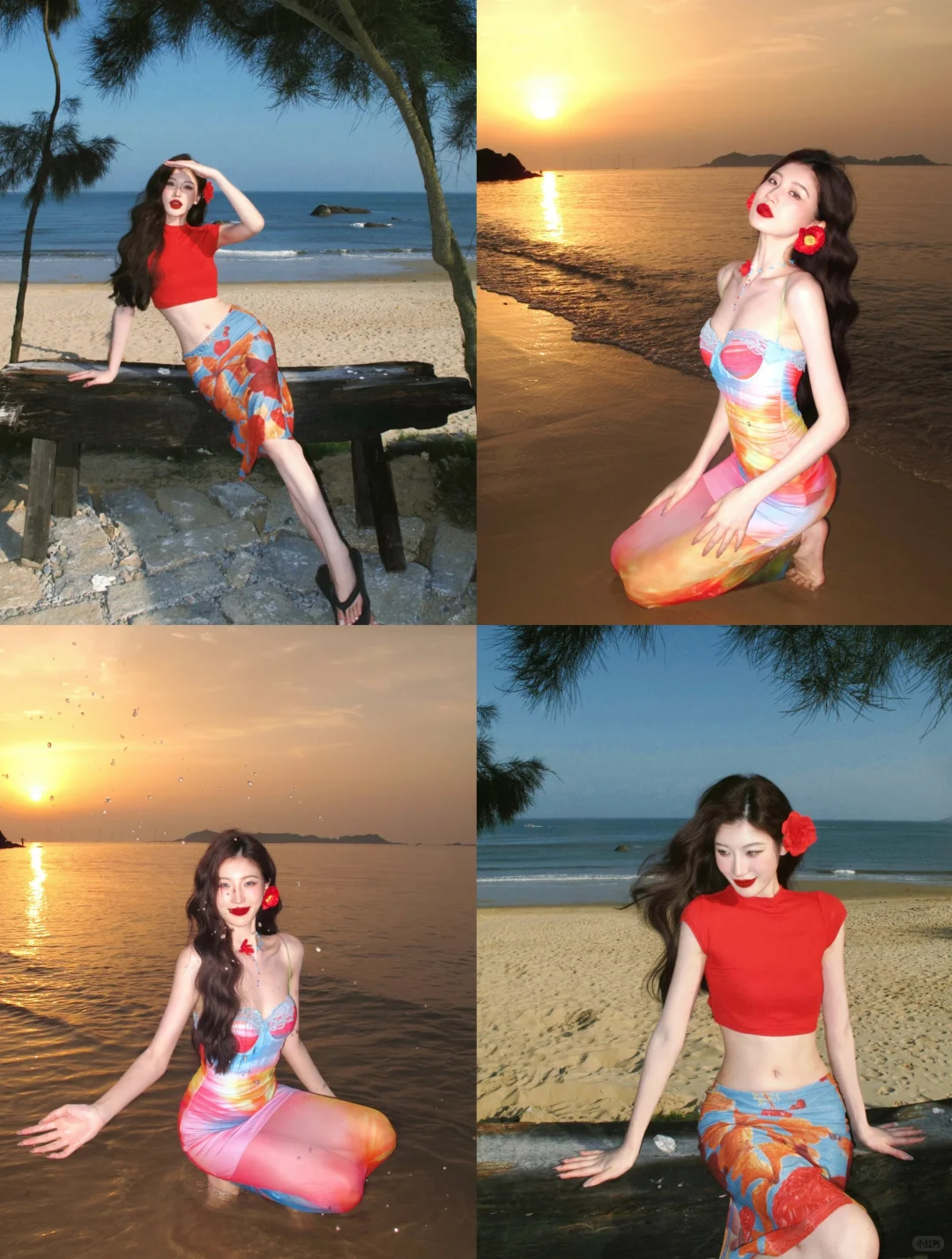 三亚约拍💃 海边出片王炸动作合集🔥