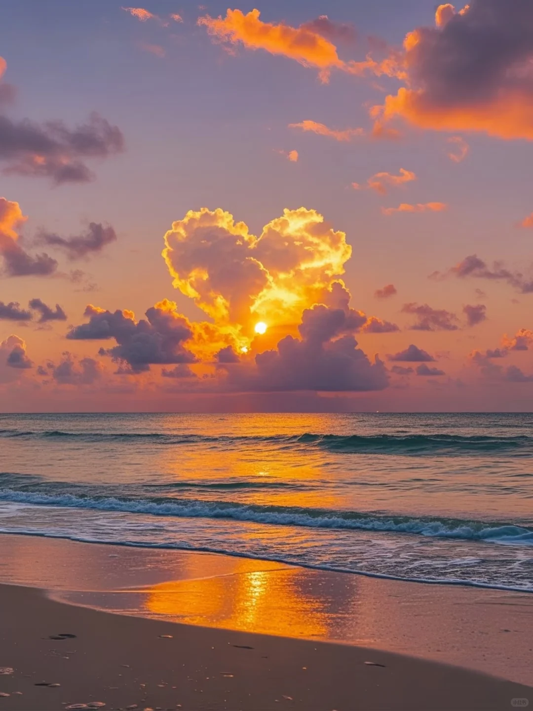 造出的爱心形状的云朵🌅