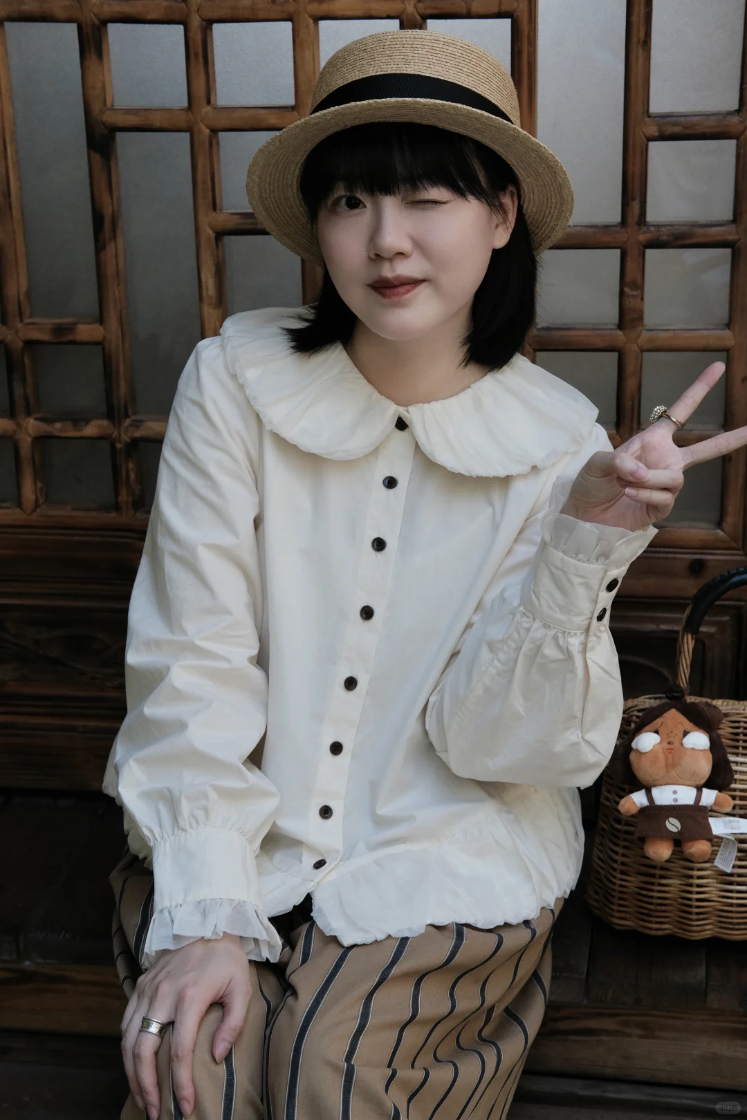 155日系小个子｜🍁秋日棕色系氛围感穿搭～