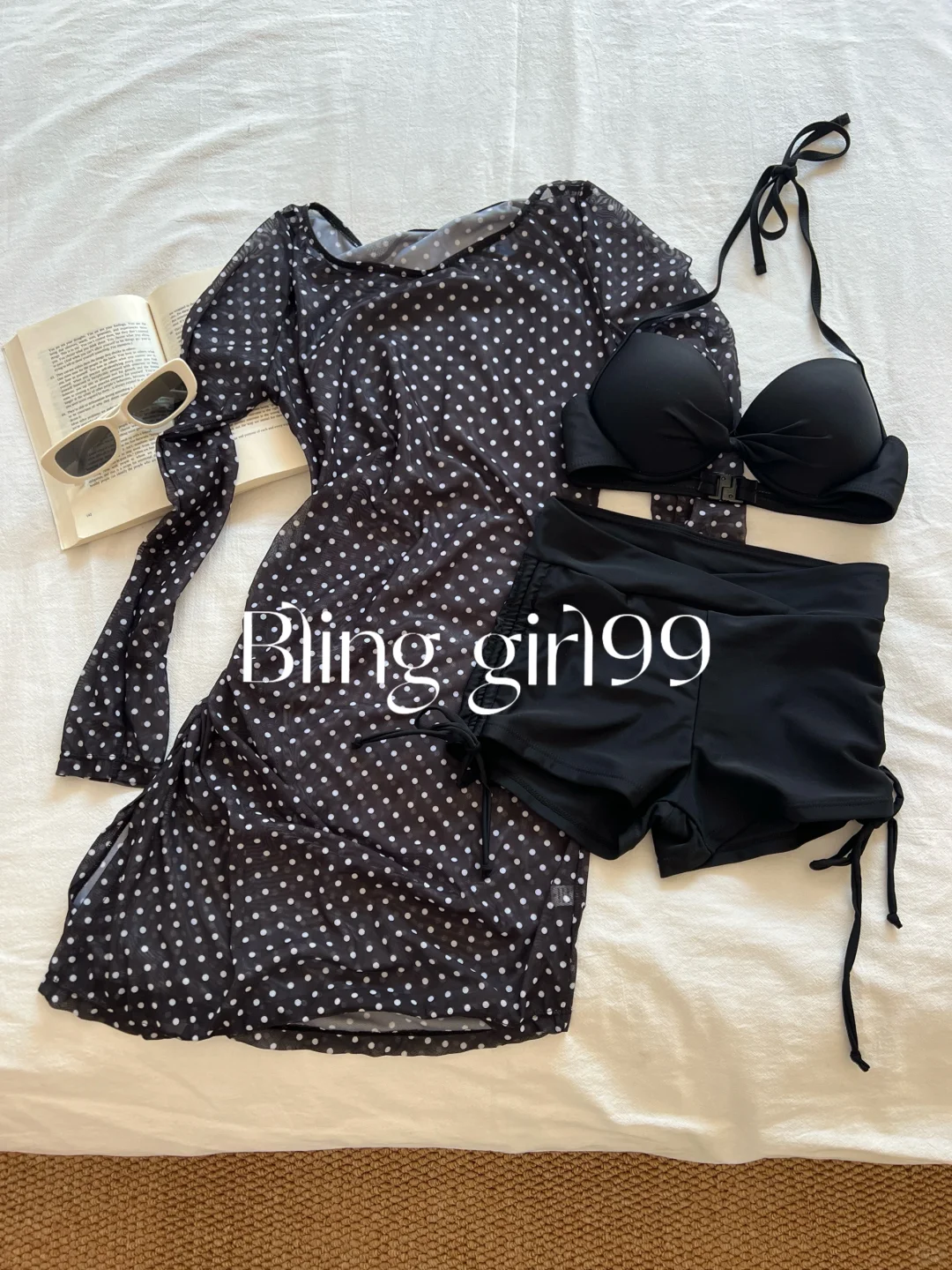 梦露复古波点bikini🖤显瘦小心机保守又遮肉