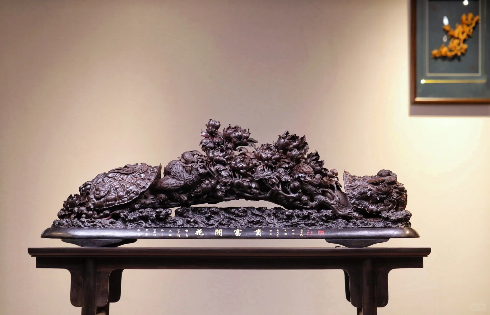 看到就喜欢的花开富贵如意摆件