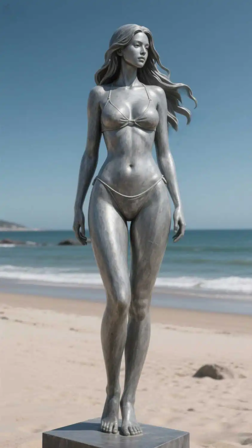 阳光 沙滩 美女