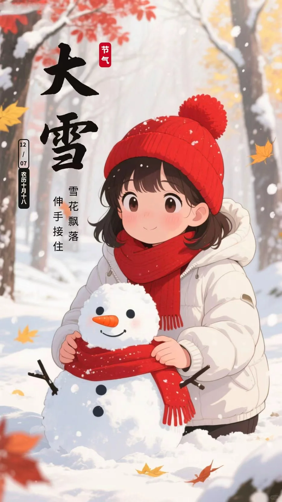 🌼大雪插画|素材分享|海报设计