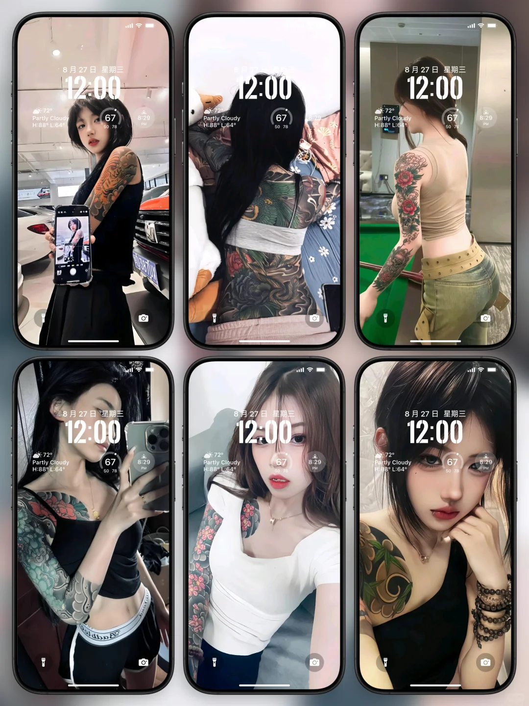 🔥高级感刺青纹身高清锁屏壁纸合集！