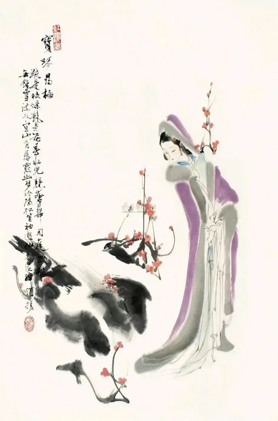 曼妙身段！不点睛的仕女图，何以如此销魂？