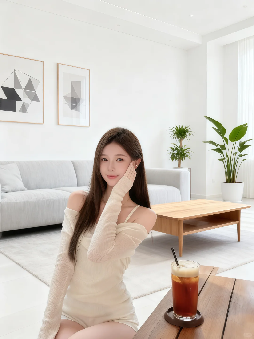 🤍奶杏露肩装｜纯欲氛围感狠狠拿捏✨