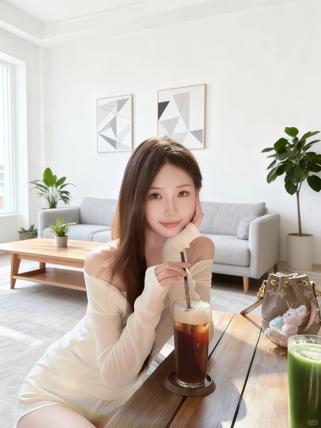 🤍奶杏露肩装｜纯欲氛围感狠狠拿捏✨