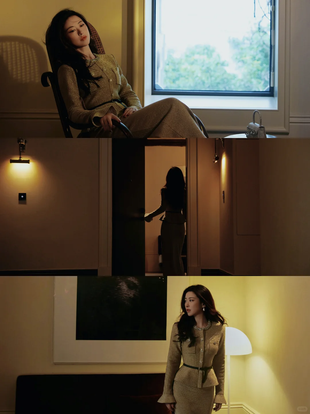 朱珠贵气四套依旧封神：妩媚智性天花板🥂