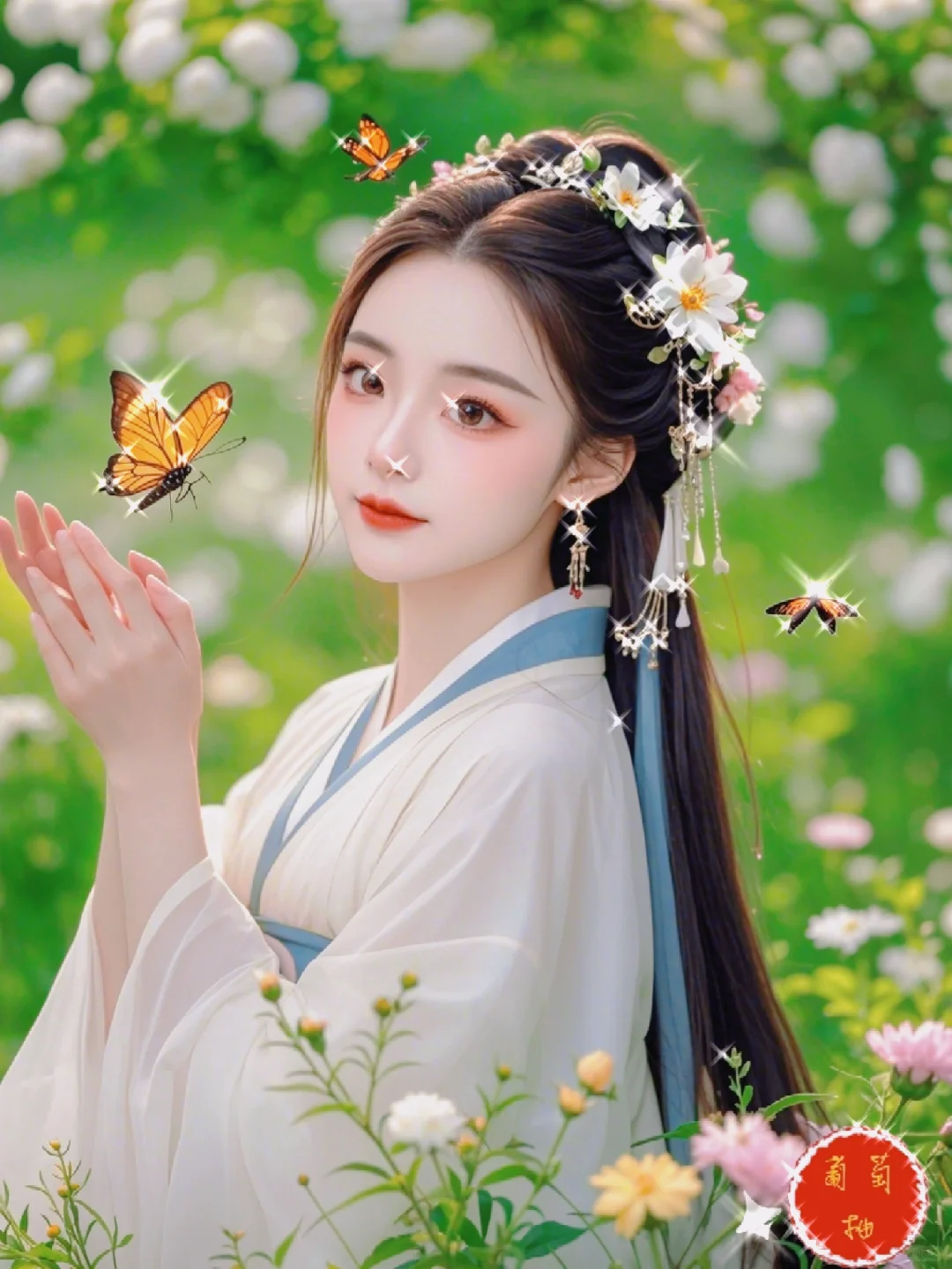 媚眼含羞合，丹唇逐笑开--人比花娇🌹