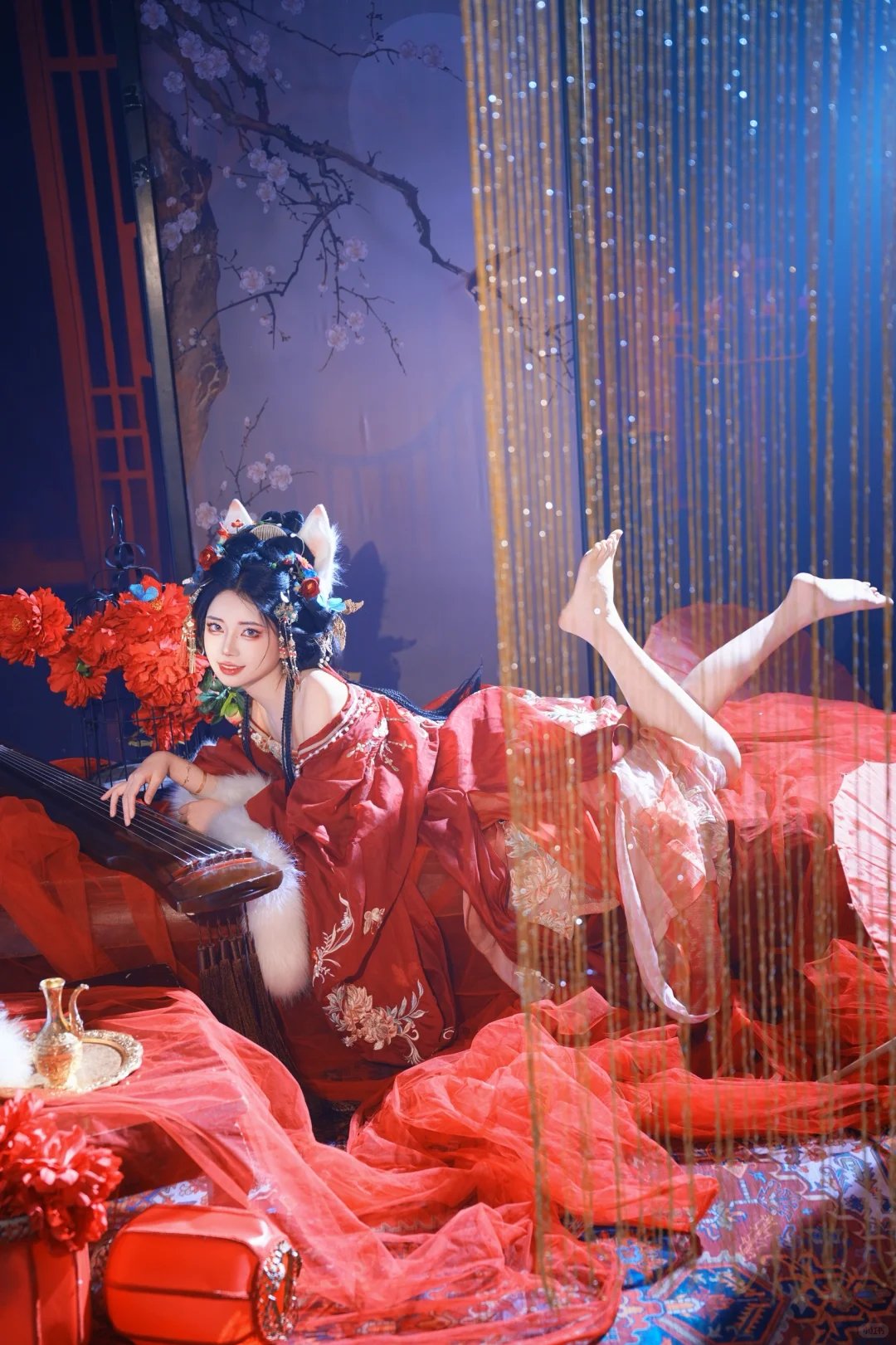 太惊艳了、总得拍一套大红色的妲己吖