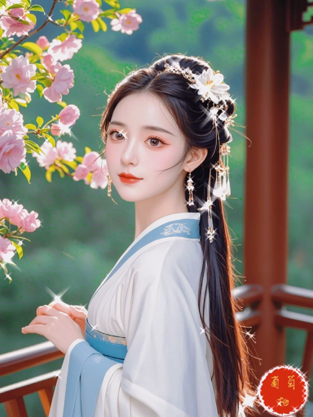 媚眼含羞合，丹唇逐笑开--人比花娇🌹