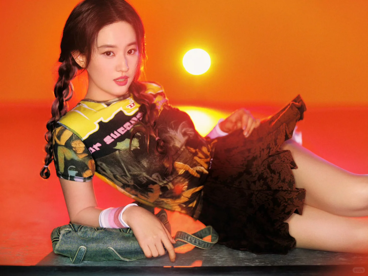 刘亦菲黄玫瑰主题生日写真