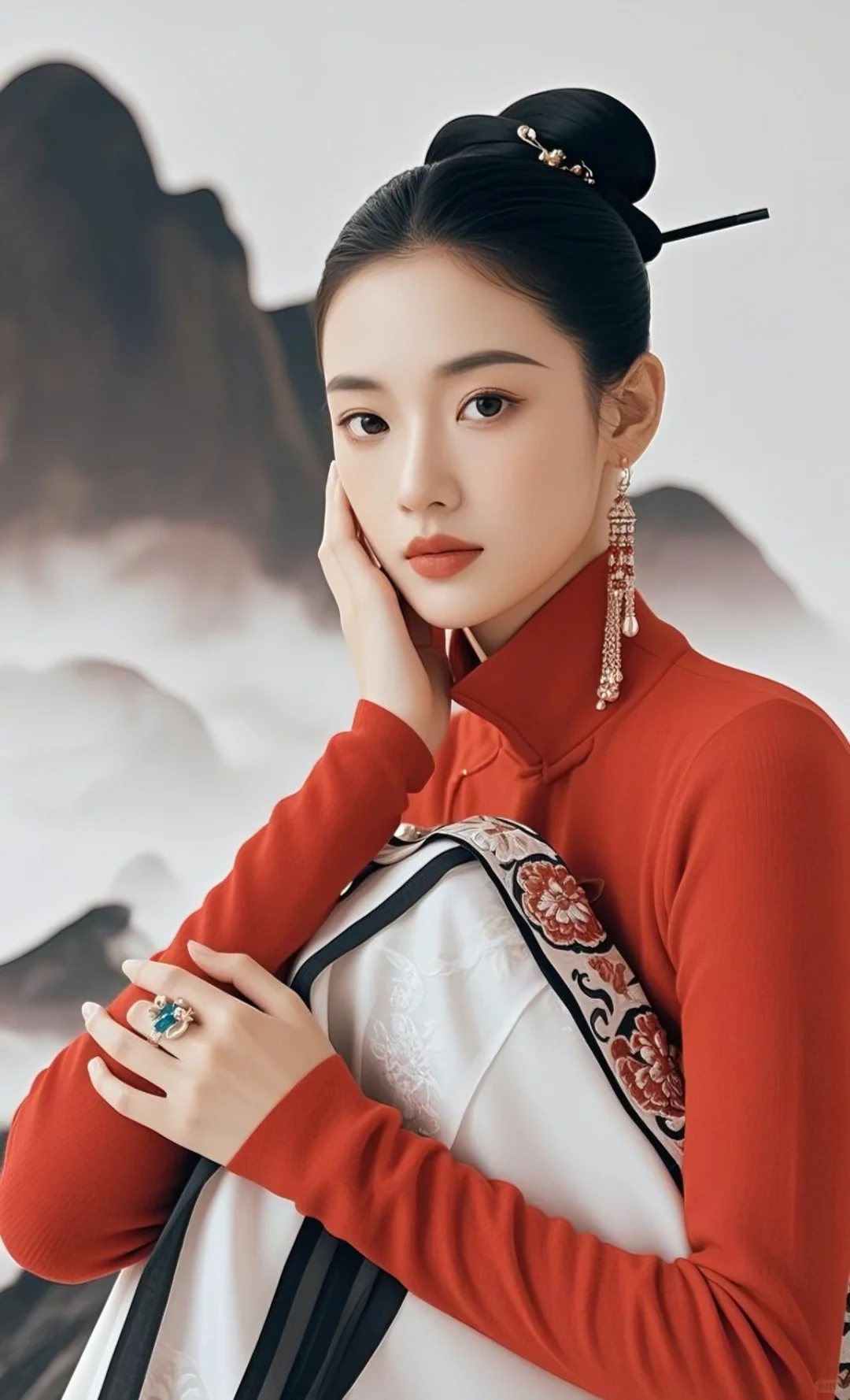 一眼万年，一眼心动，端庄大气新国风（ai生成）