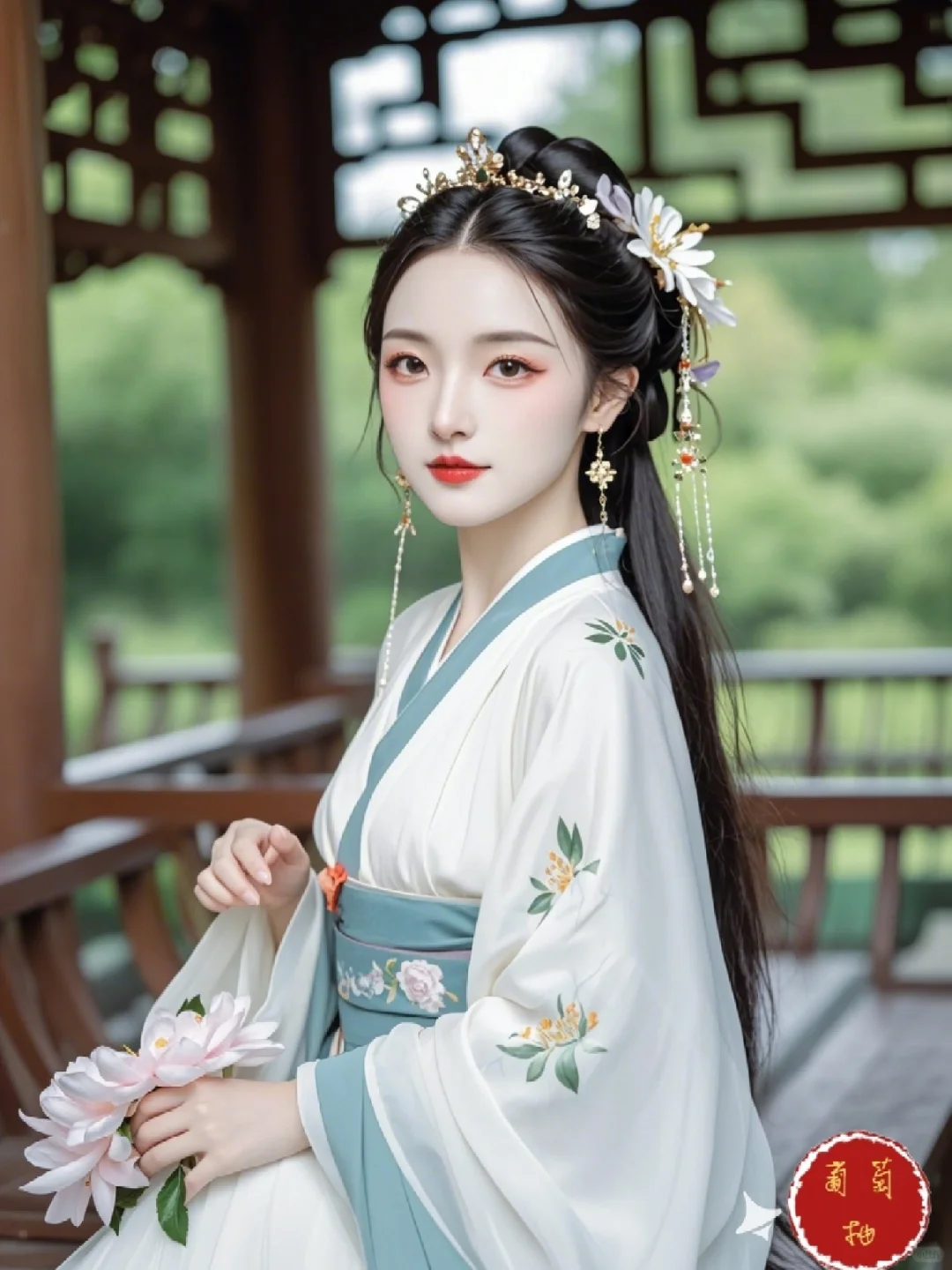 媚眼含羞合，丹唇逐笑开--人比花娇🌹