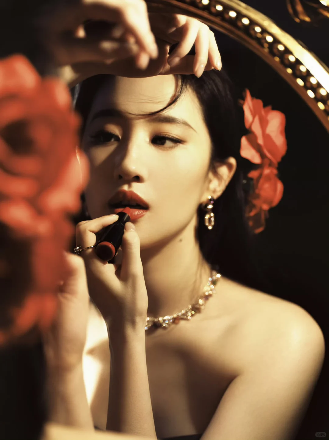 刘亦菲黄玫瑰主题生日写真