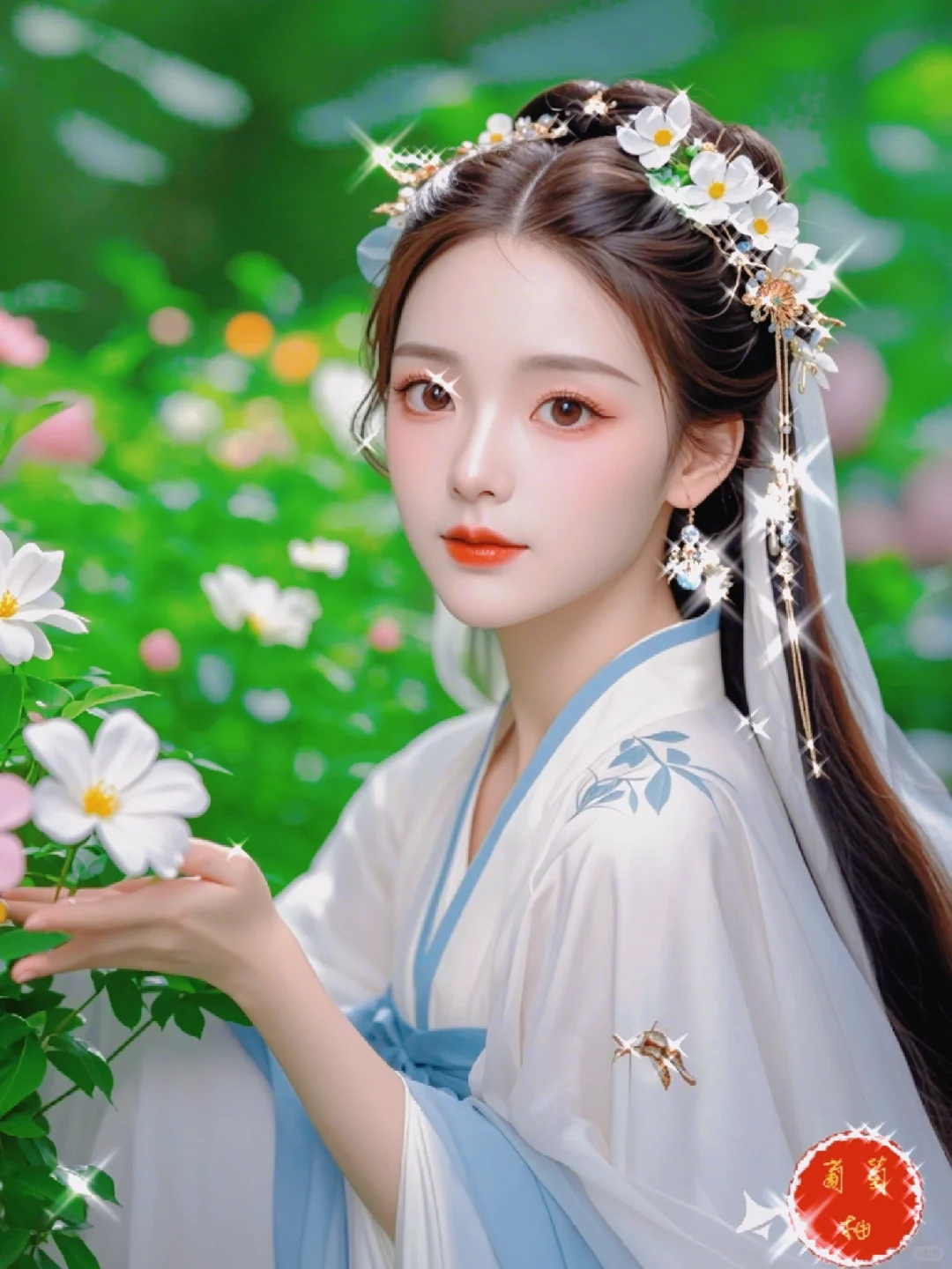 媚眼含羞合，丹唇逐笑开--人比花娇🌹