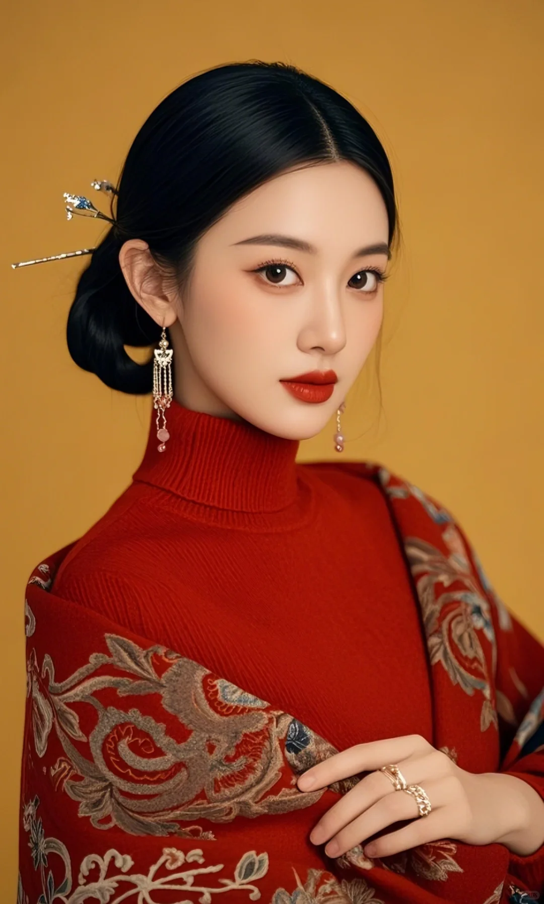 一眼万年，一眼心动，端庄大气新国风（ai生成）