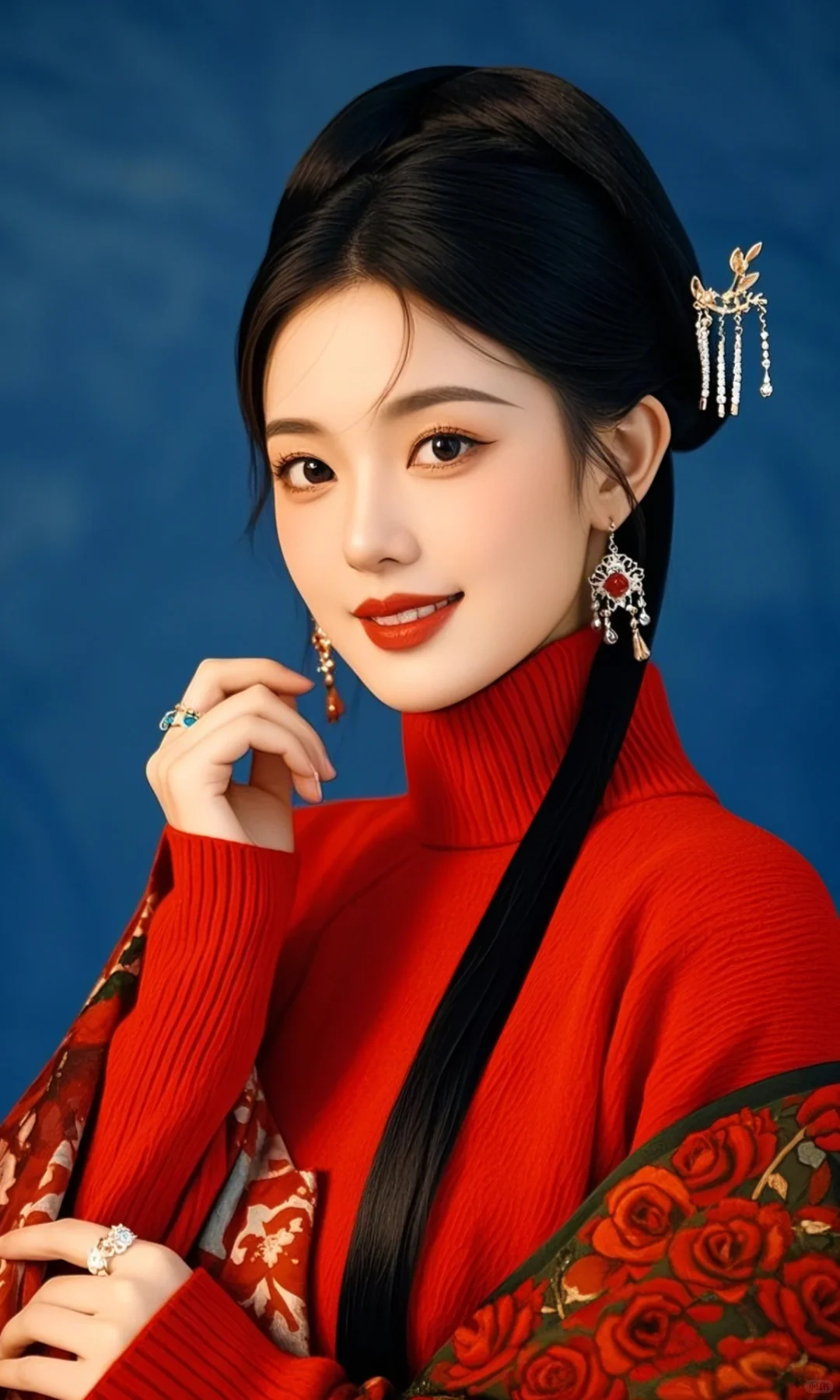 一眼万年，一眼心动，端庄大气新国风（ai生成）