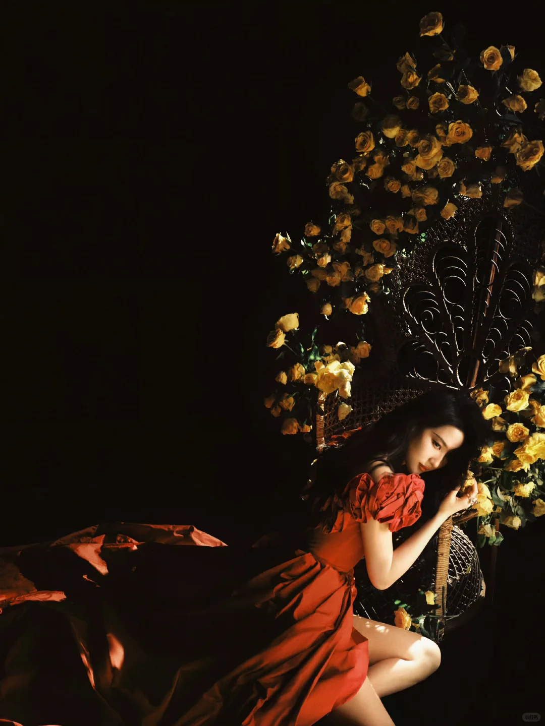 刘亦菲黄玫瑰主题生日写真