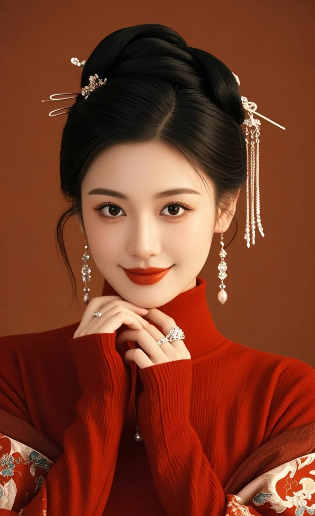 一眼万年，一眼心动，端庄大气新国风（ai生成）