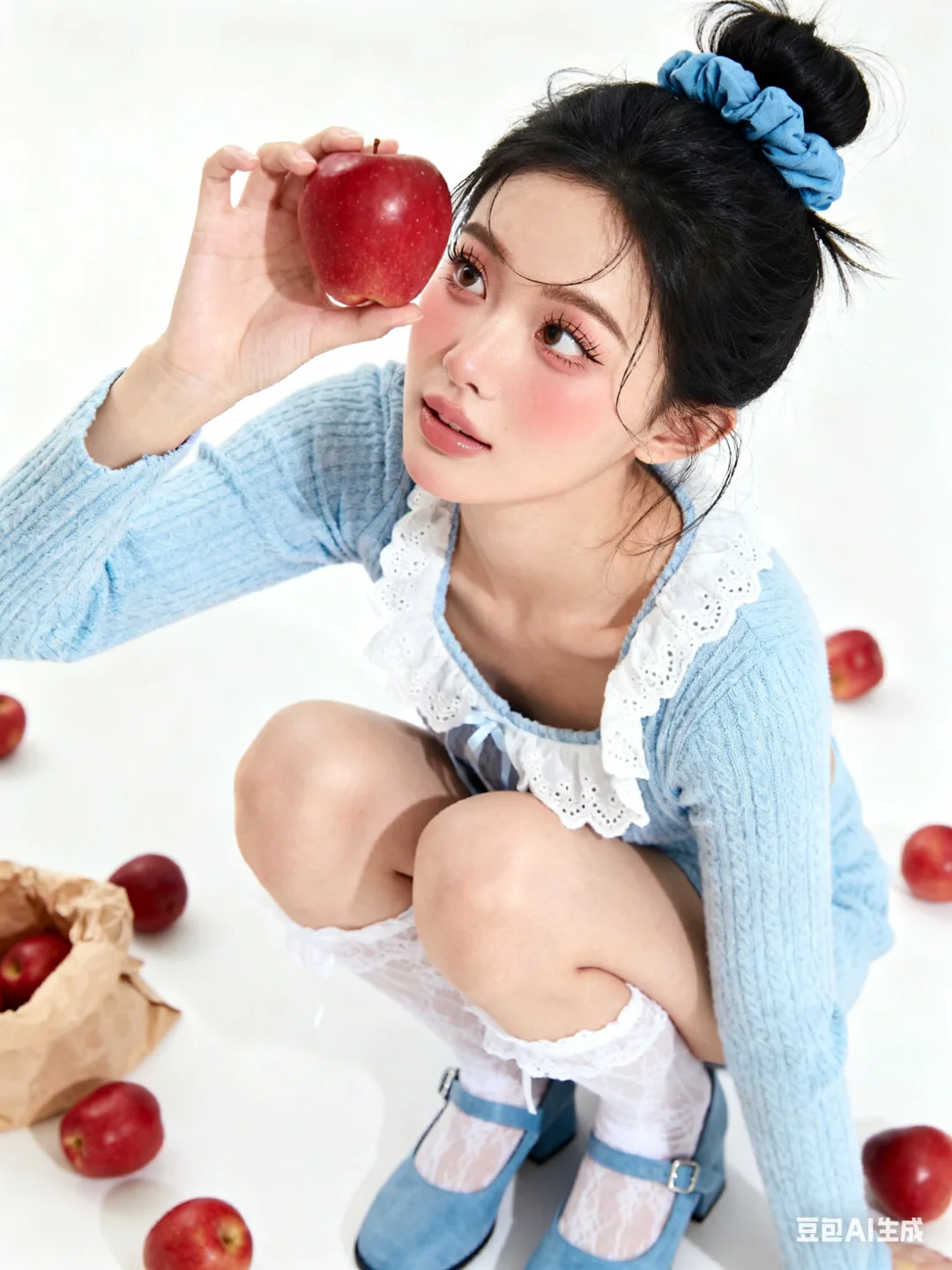 🍎苹果女孩写真(分享豆包关键词指令)