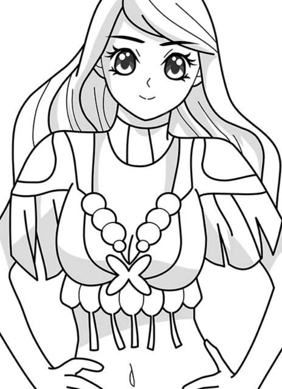 简笔画-美女系列2