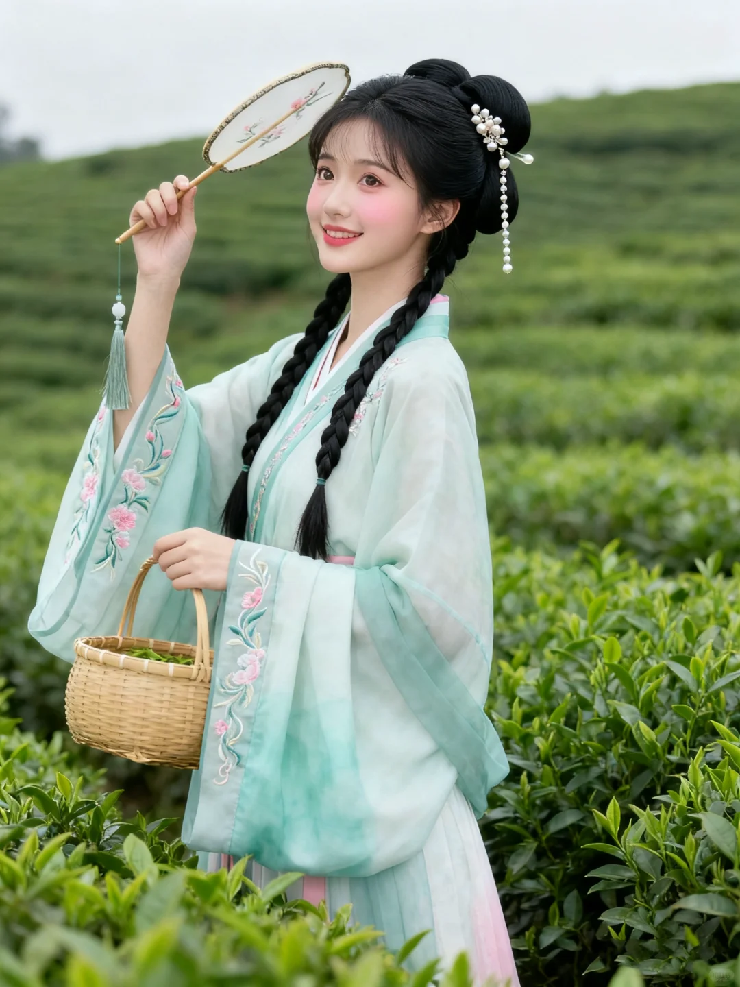 1分钟get同款茶园采茶少女写真～（附口令）