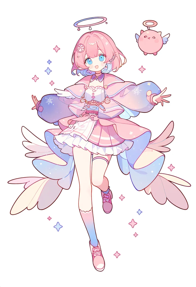 ai角色设计[211]粉彩天使