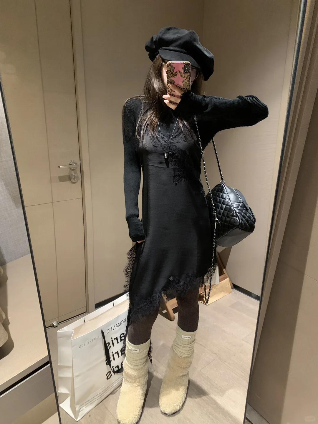 搭配小心机💫韩系小女人，吊带蕾丝缎面裙