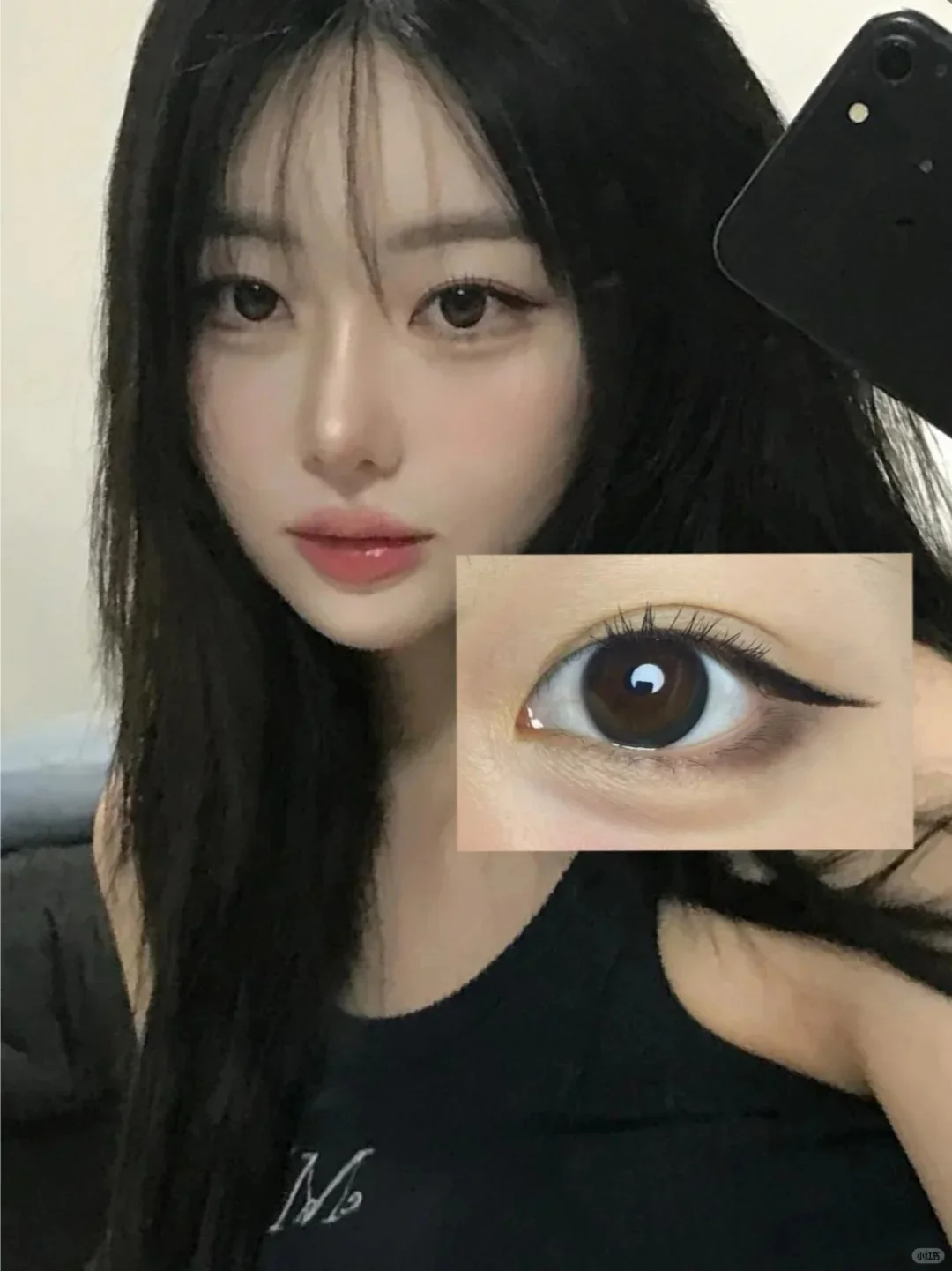 韩系女高氛围💗妈生黑瞳纯欲ins风拿捏！