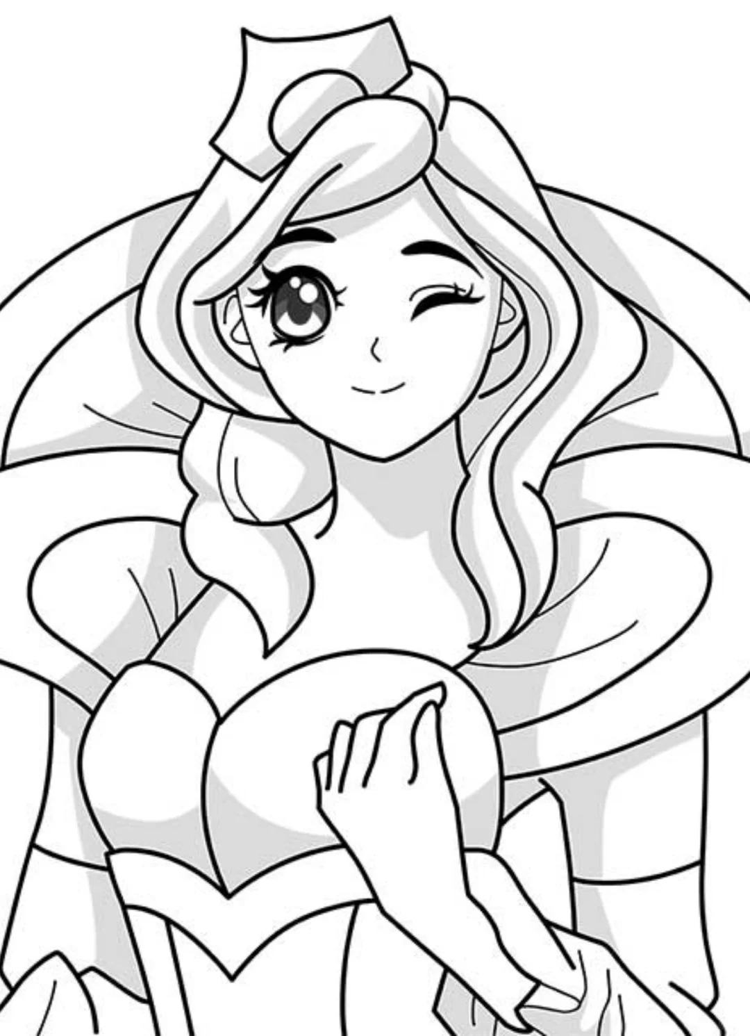 简笔画-美女系列2