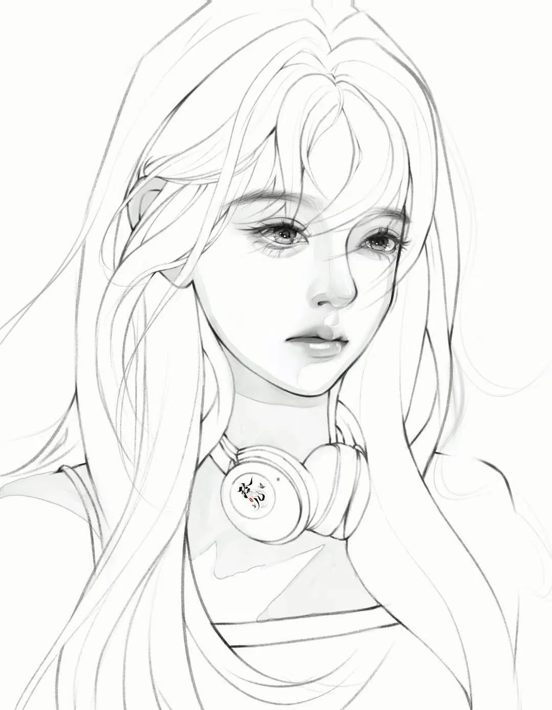 关于线条的画girl～～～