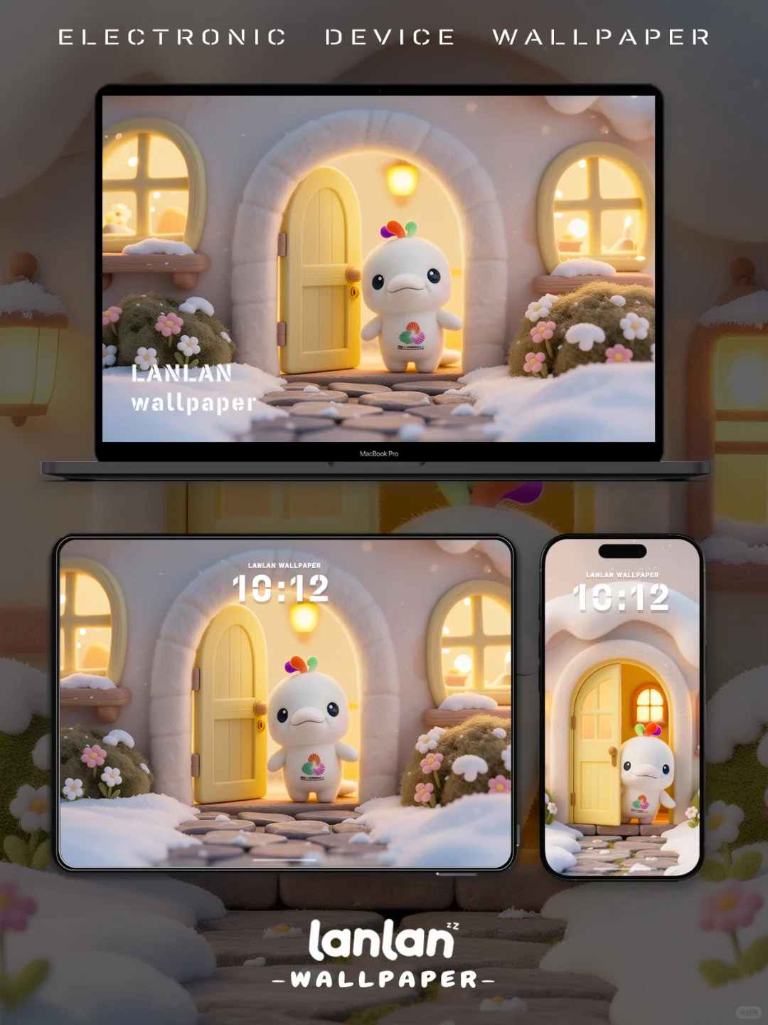 平板壁纸 | 大湾鸡 躲手机里悄悄探头🐣